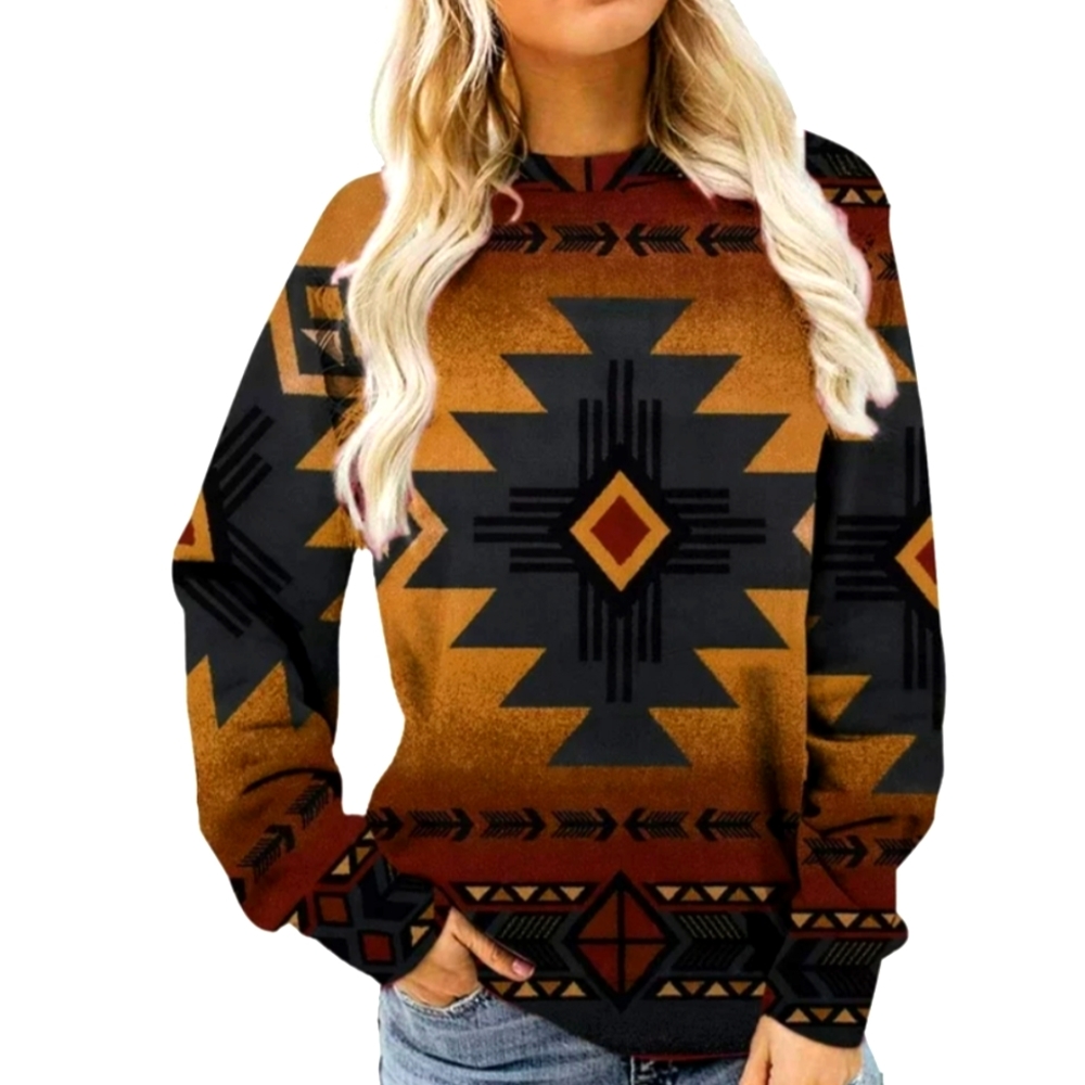 🔥Vintage Aztec Acrylic Knit Black 80s Southwestern Sweater